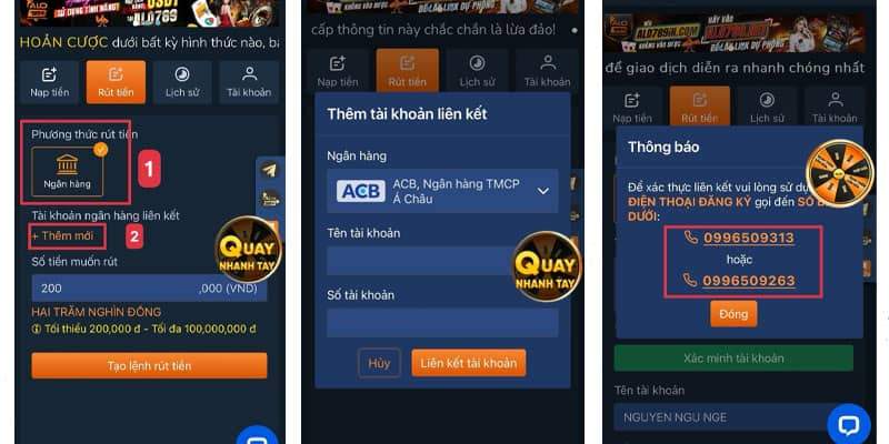Liên kết ngân hàng rút tiền Alo789 Liên kết ngân hàng rút tiền Alo789
